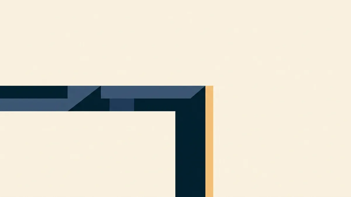Abstract illustration of a level path ending abruptly at a sheer vertical drop with no ramp or transition.