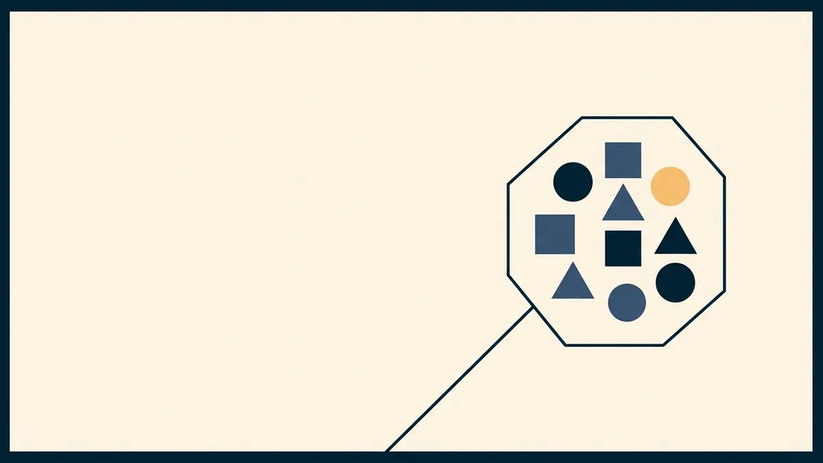 Abstract illustration of a small cluster of solid shapes enclosed by a boundary, with a path leading to the boundary edge and stopping there.